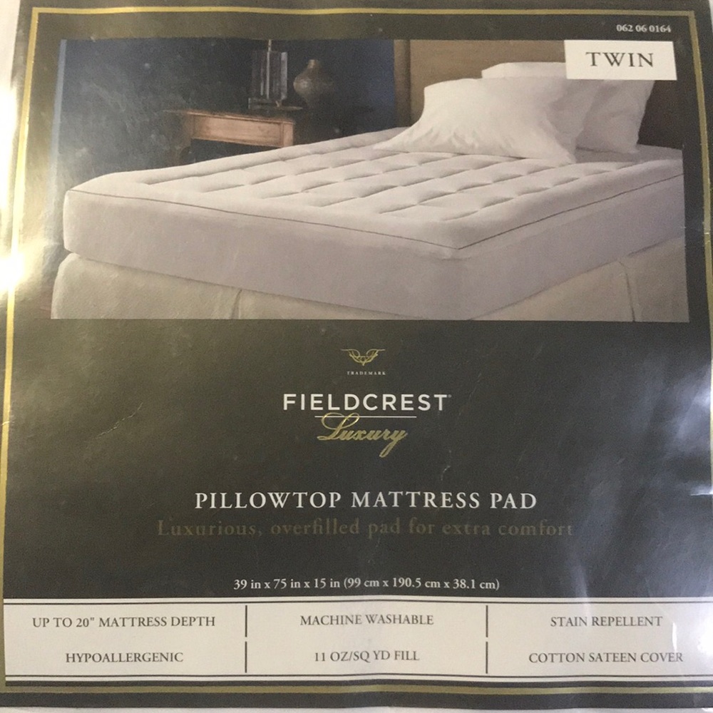 Pillow top mattress pad